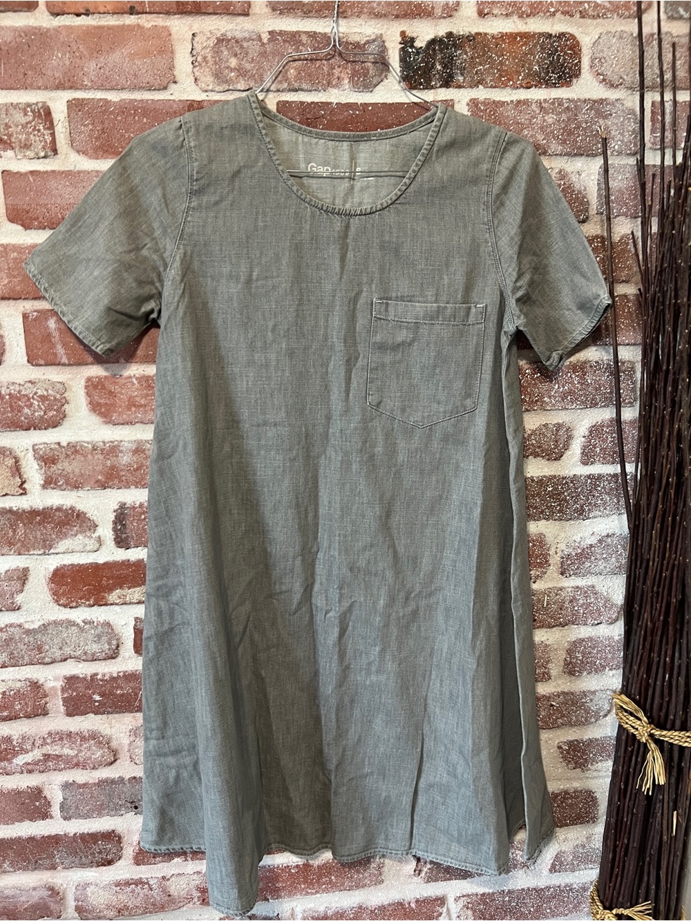 GAP Short Sleeve Denim Pocket Dress